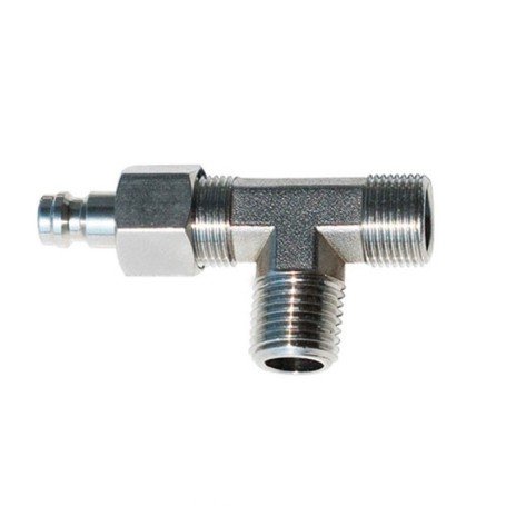 Conexión en T 1/4" rosca UNF 9/16" para Latiguillo Dirección Hidráulica