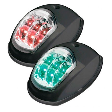 Juego Luces de Navegación LED Barcos Babor Estribor Negro
