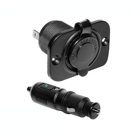 Kit Base Enchufe Hembra y Conector Macho Mechero 12V DC Estanco