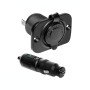 Kit Base Enchufe Hembra y Conector Macho Mechero 12V DC Estanco