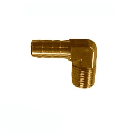 Racord Codo para Filtro Decantador 1/4” a 3/8” Conector Tubo 10mm Rosca 13mm