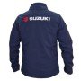 Chaqueta Azul Marino Suzuki con Logos Bordados