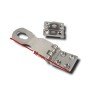 Cierre Seguridad Fijo Acero Inox. Cerradura Candados