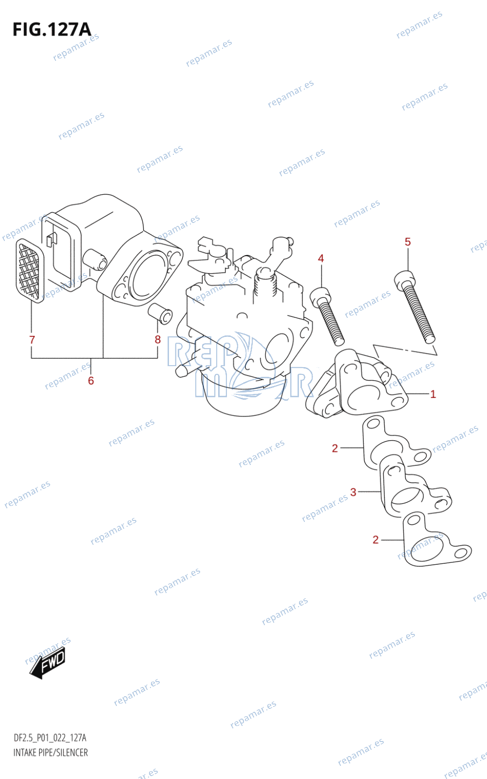 127A - INTAKE PIPE / SILENCER