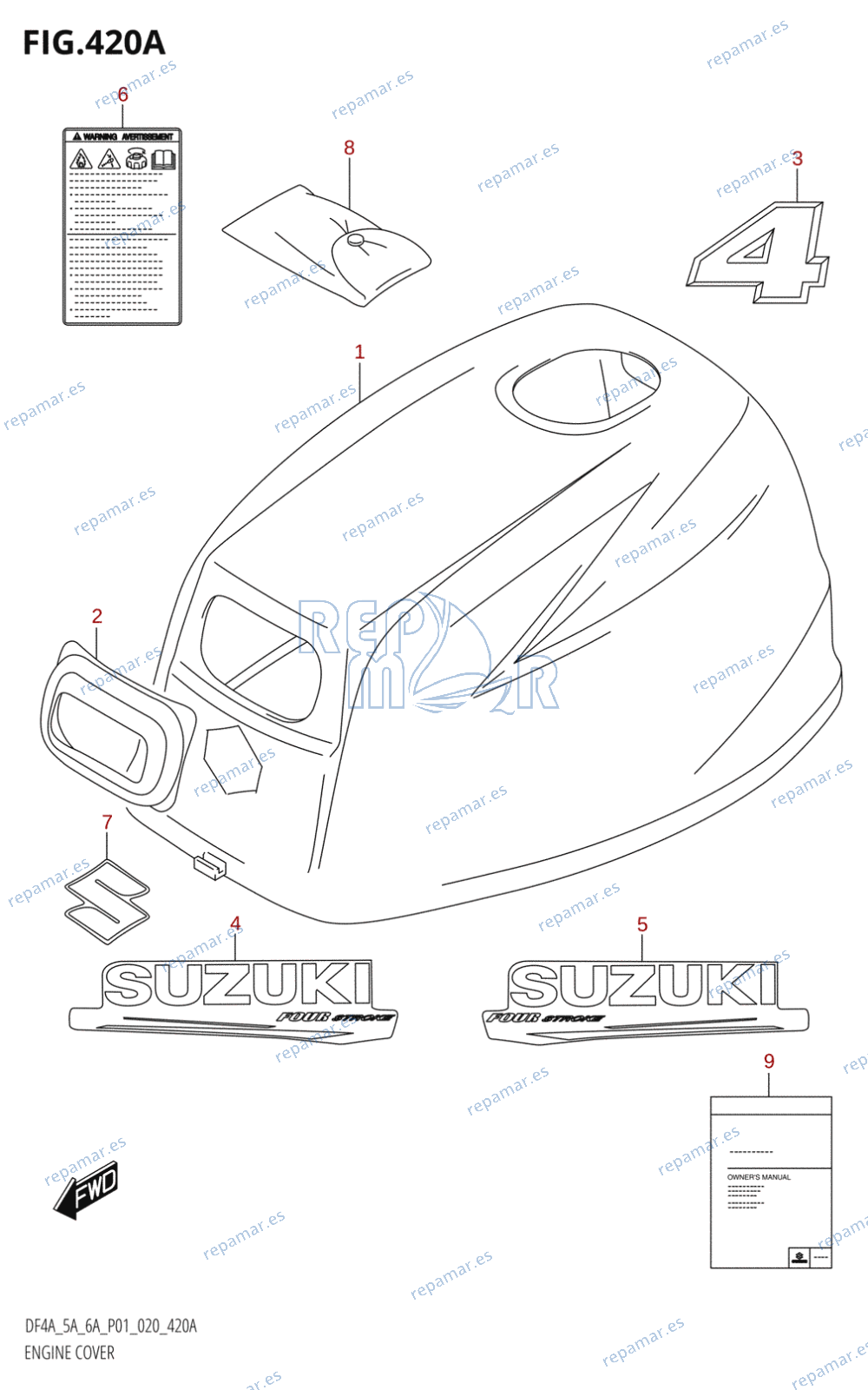 420A - ENGINE COVER (DF4A:P01)