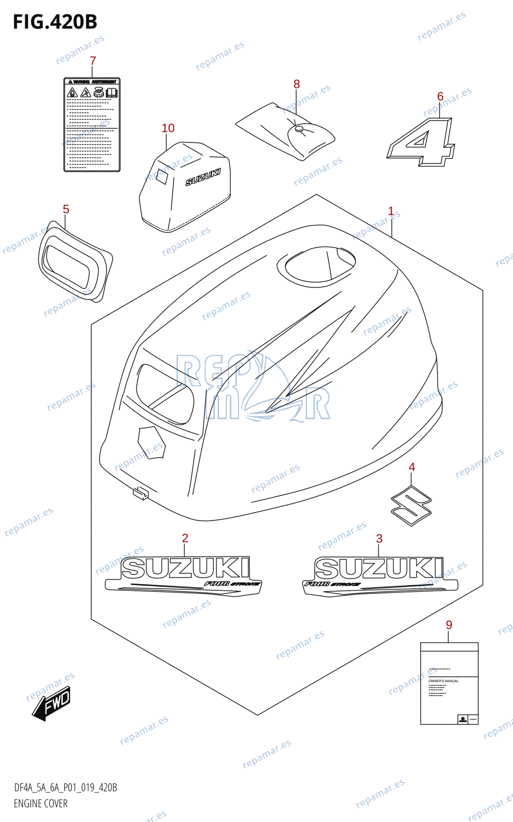 420B - ENGINE COVER (DF4A)