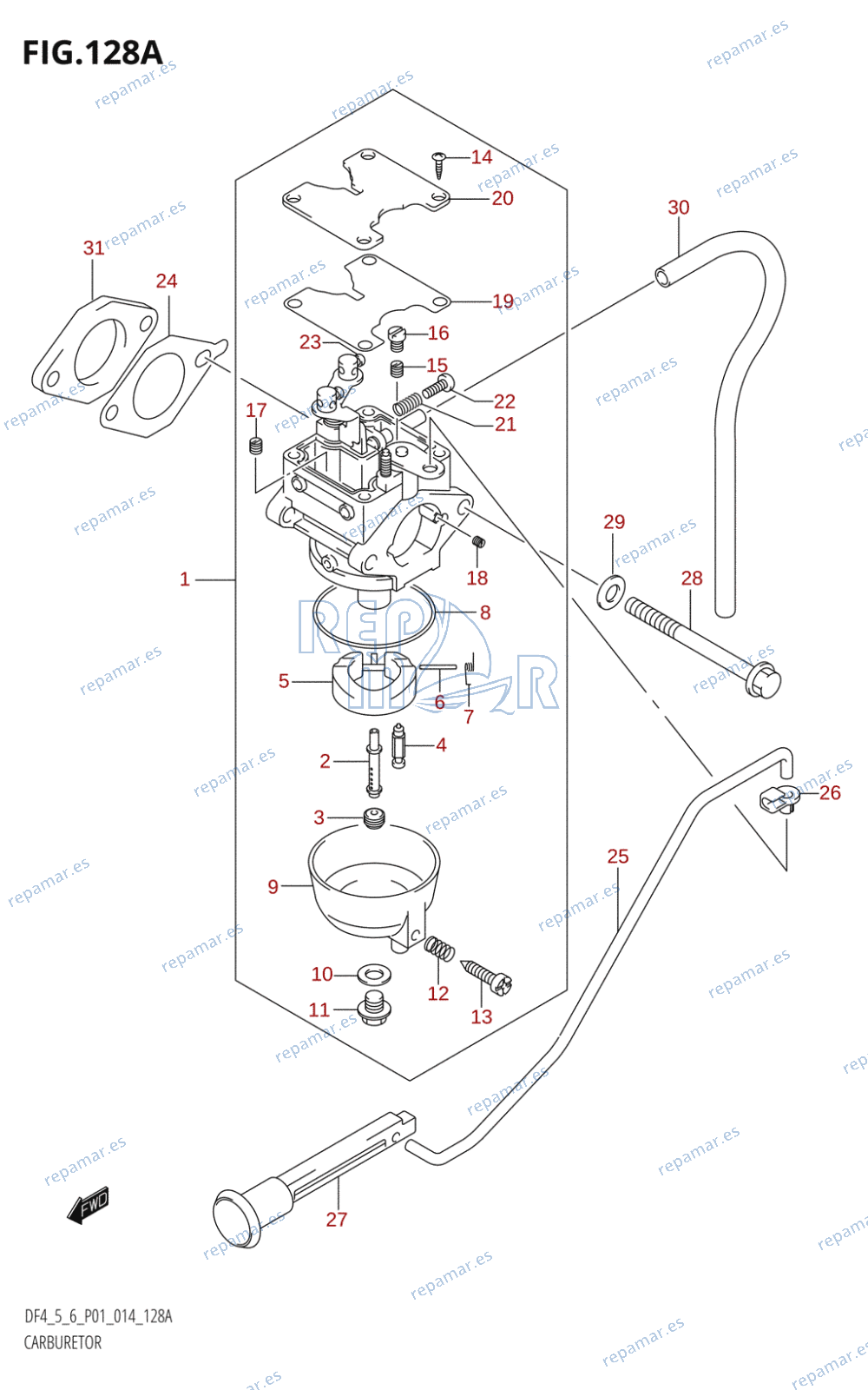 128A - CARBURETOR (DF4:P01)