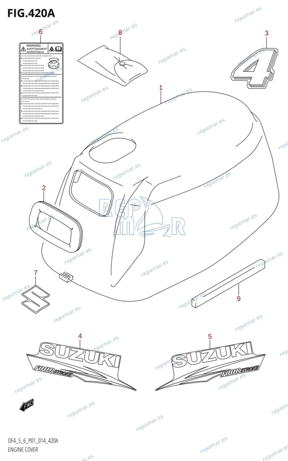 420A - ENGINE COVER (DF4:P01)