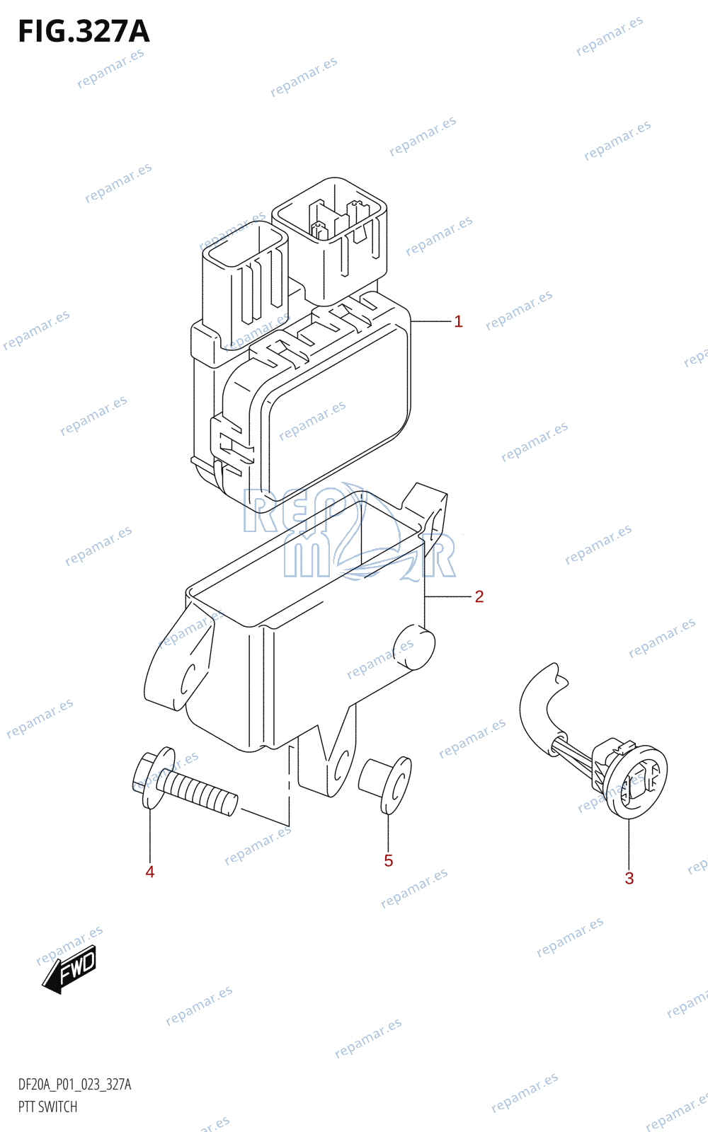 327A - PTT SWITCH (DF9.9BT,DF15AT,DF20AT)