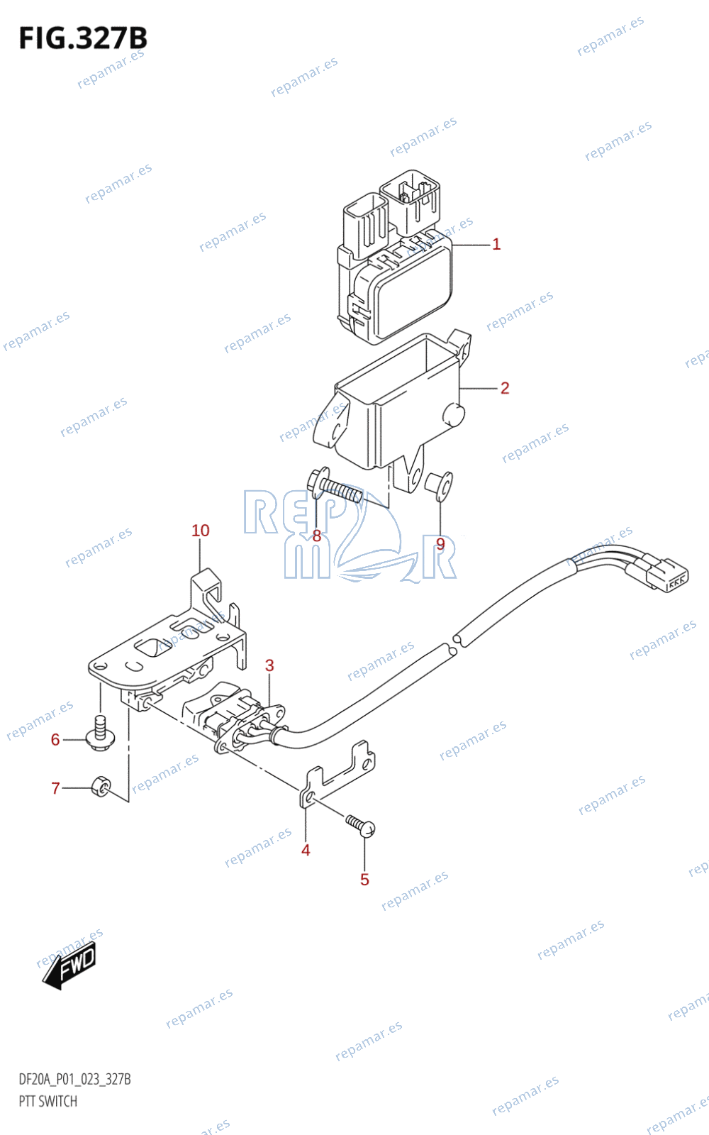 327B - PTT SWITCH (DF9.9BTH,DF20ATH)