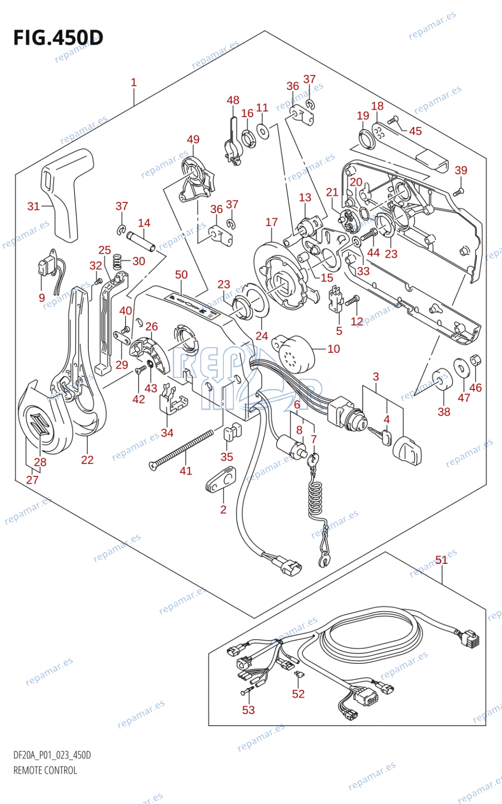 450C - CONTROL REMOTO (SEE NOTE)