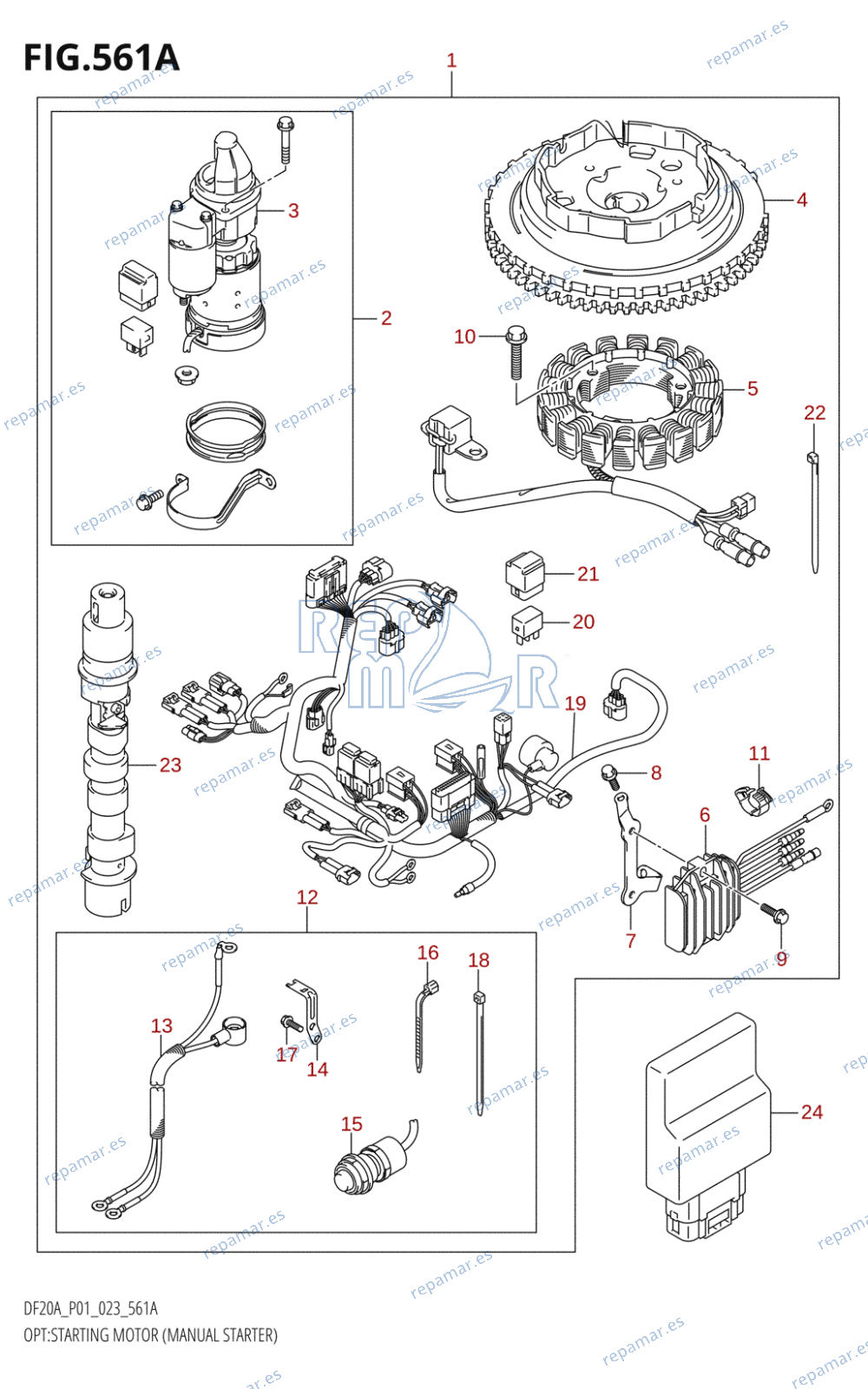 561A - OPC:MOTOR ARRANQUE (MANUAL STARTER) (DF9.9B)