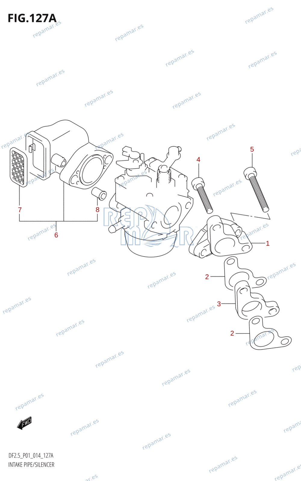 127A - INTAKE PIPE / SILENCER