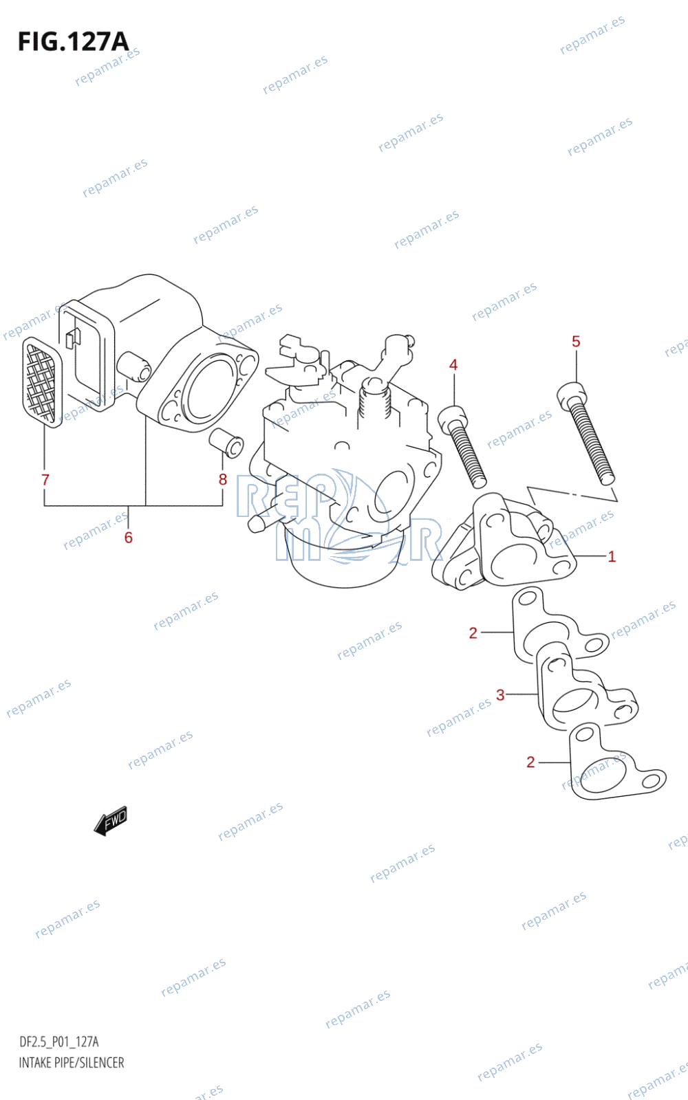 127A - INTAKE PIPE / SILENCER