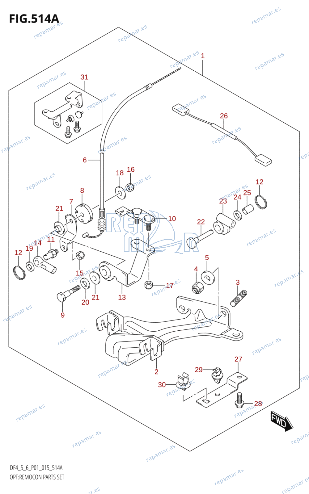 514A - OPT:REMOCON PARTS SET