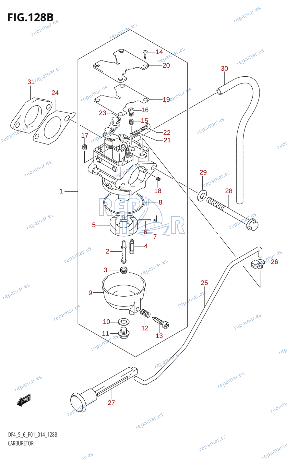 128B - CARBURETOR (DF5:P01)