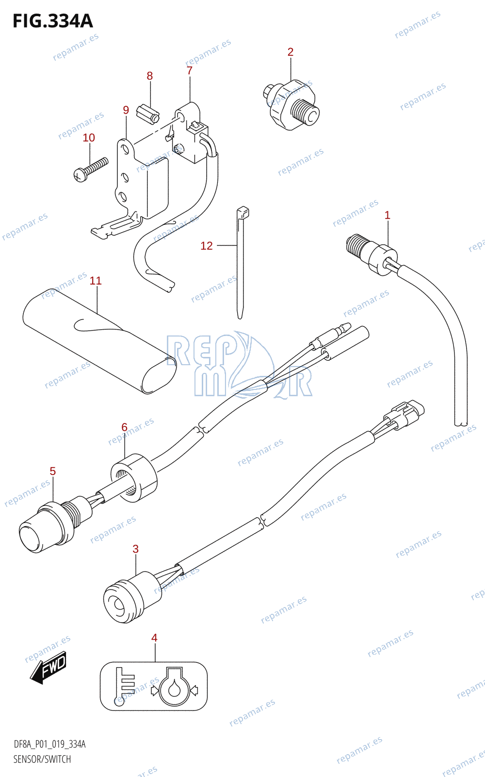334A - SENSOR / SWITCH (DF8A,DF9.9A)