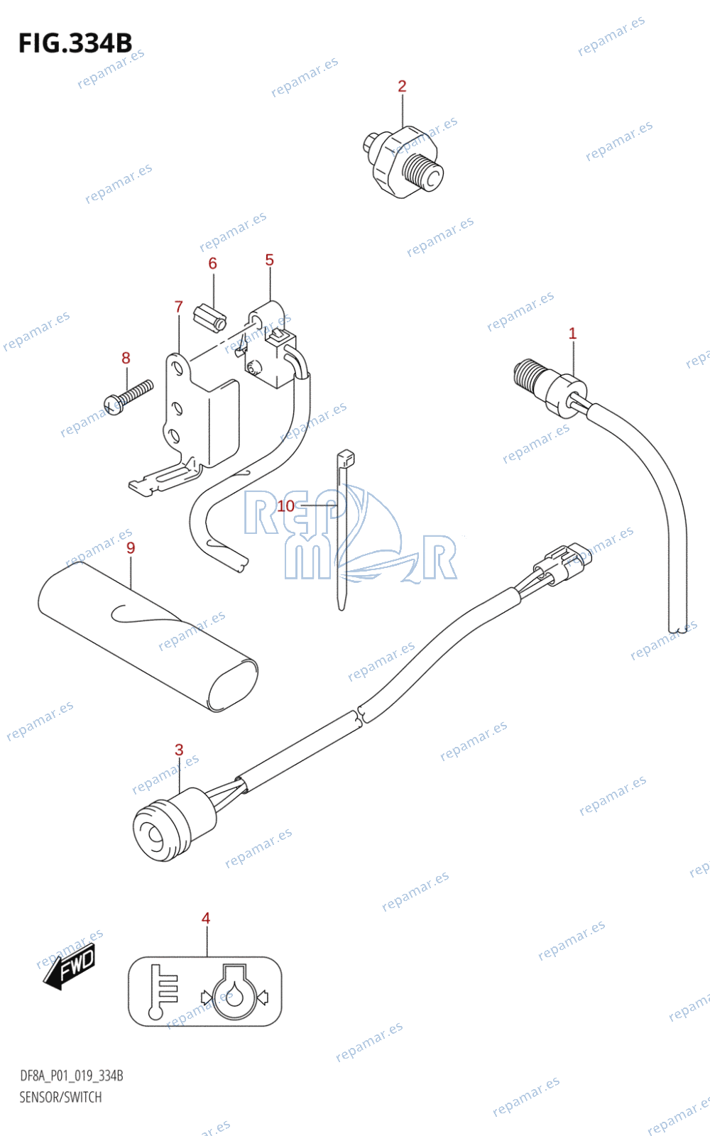334B - SENSOR / SWITCH (DF8AR,DF9.9AR)