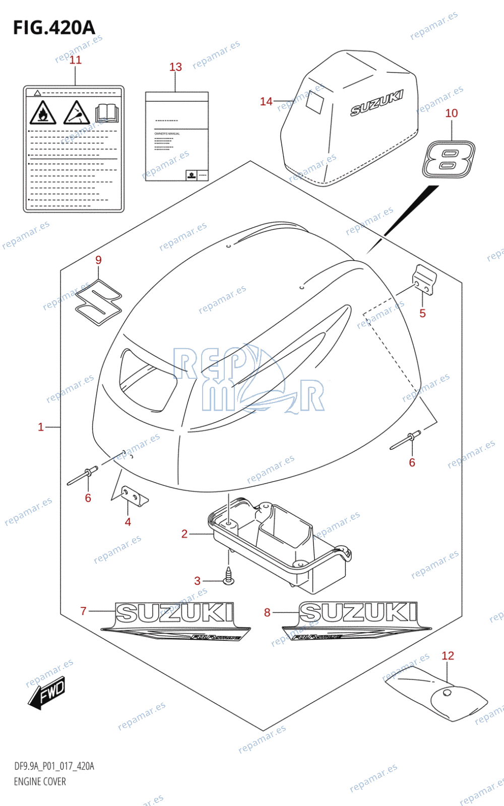 420A - ENGINE COVER (DF8A:P01)