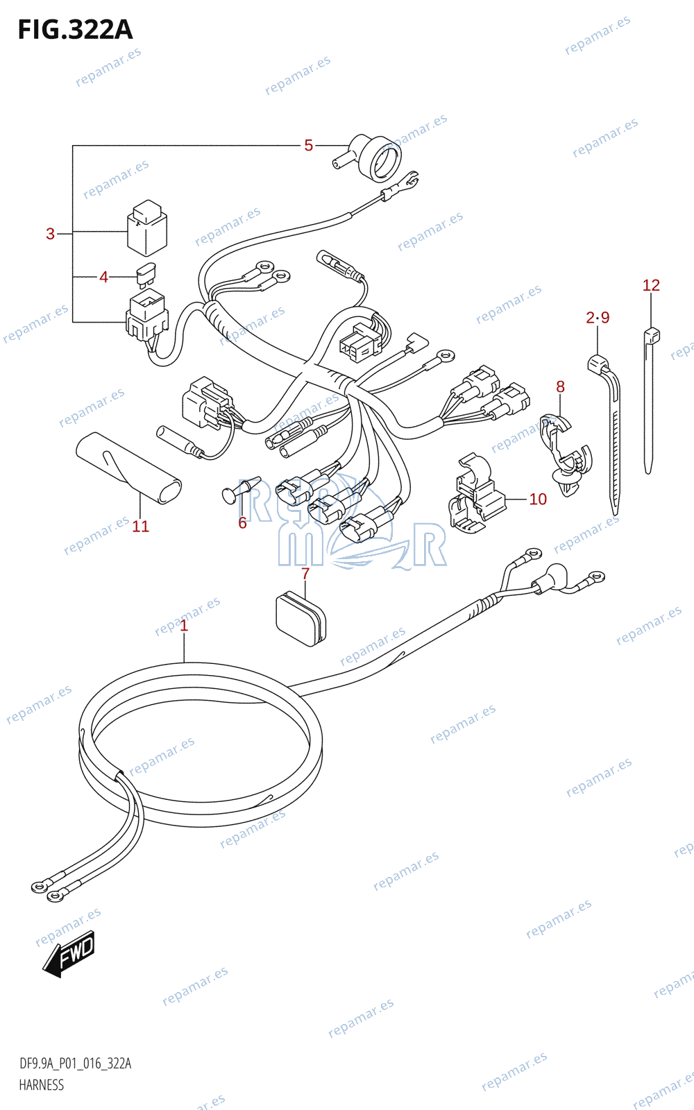 322A - HARNESS (DF8A:P01)
