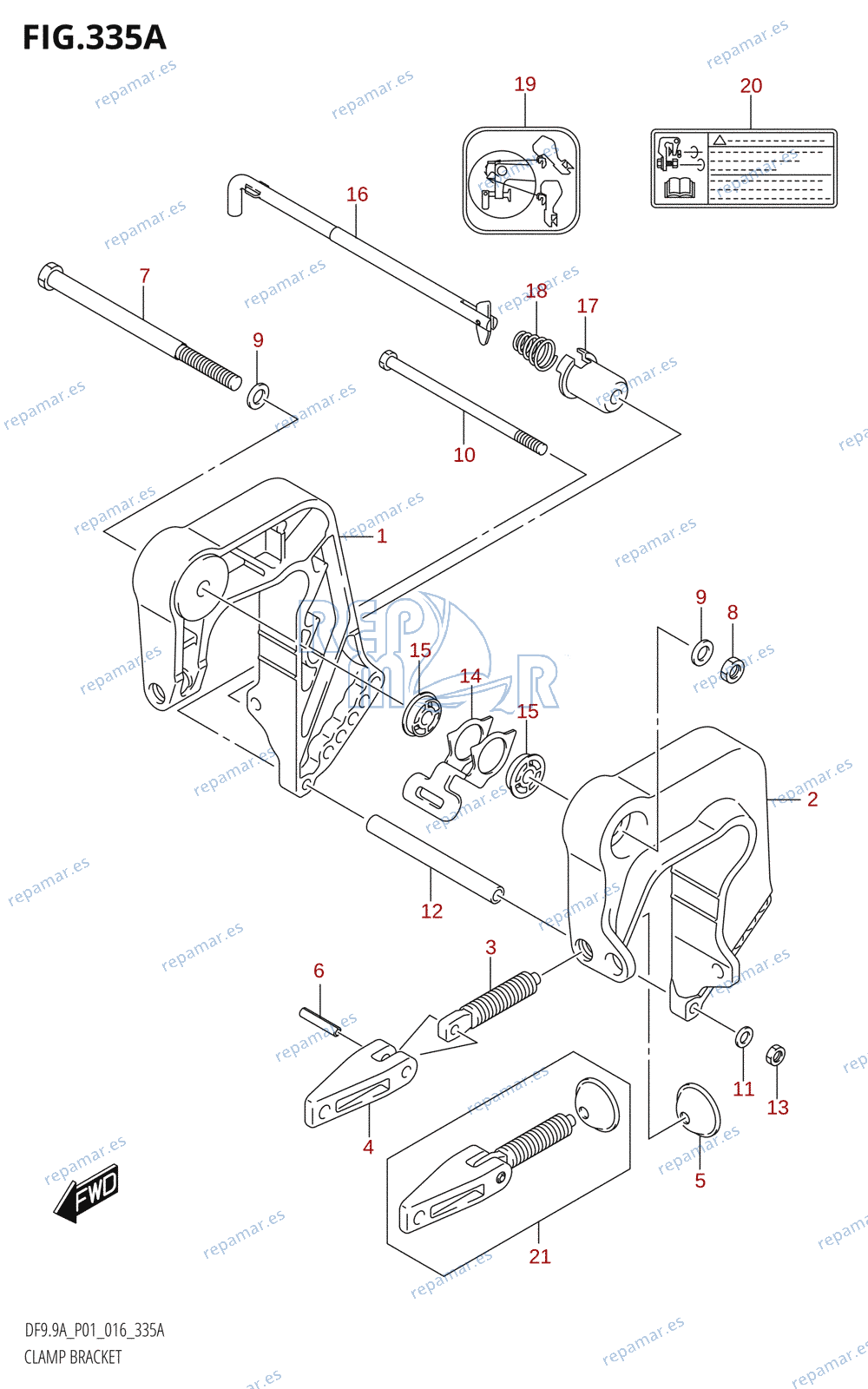 335A - CLAMP BRACKET (DF8A:P01)