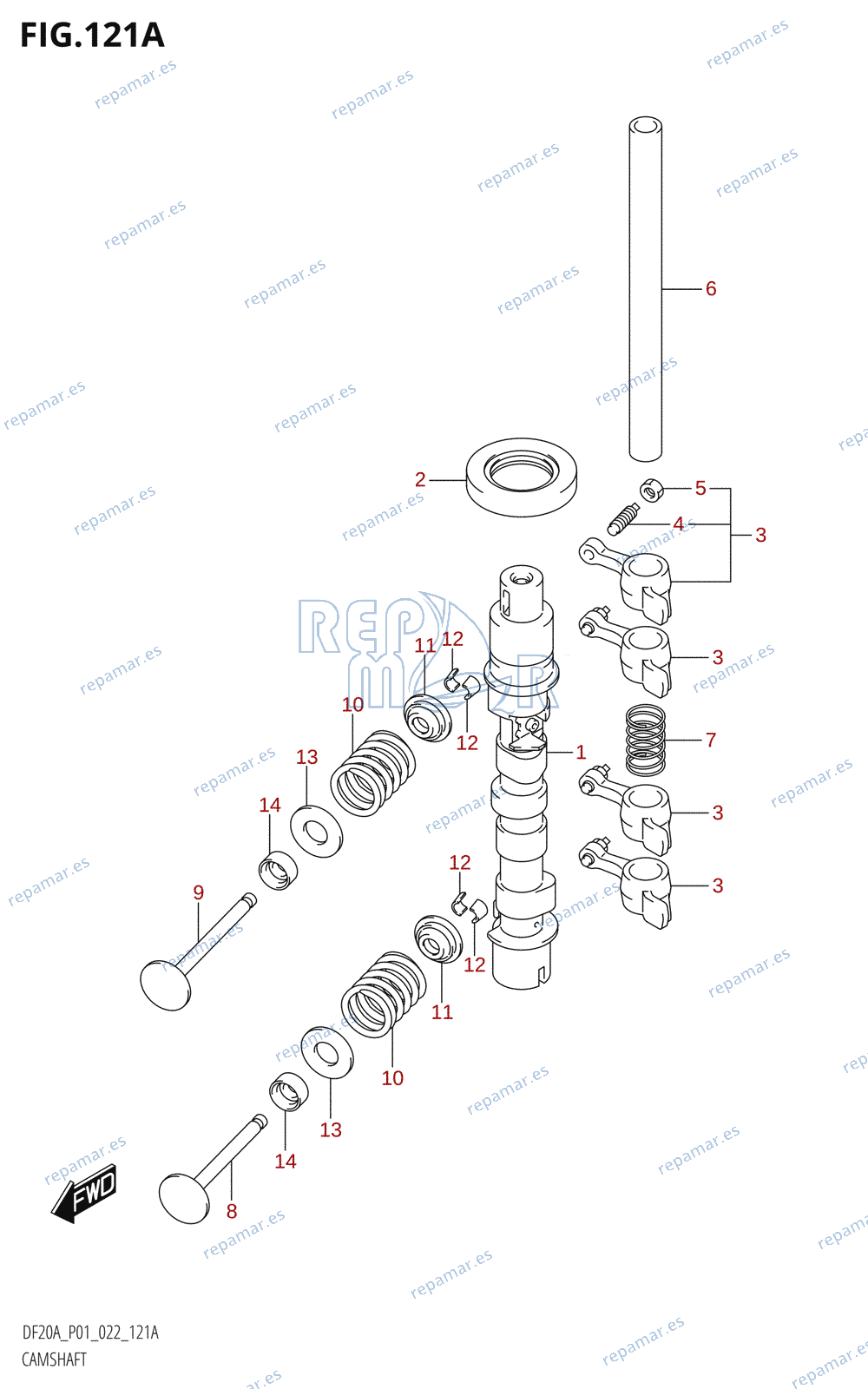 121A - CAMSHAFT (M-STARTER)