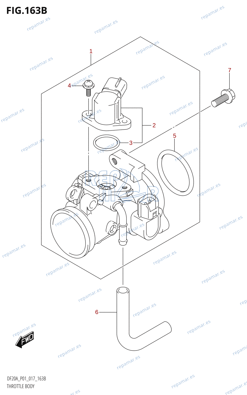 163B - THROTTLE BODY (DF9.9BR:P01)