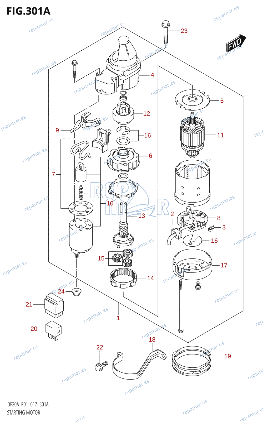 301A - STARTING MOTOR (E-STARTER)