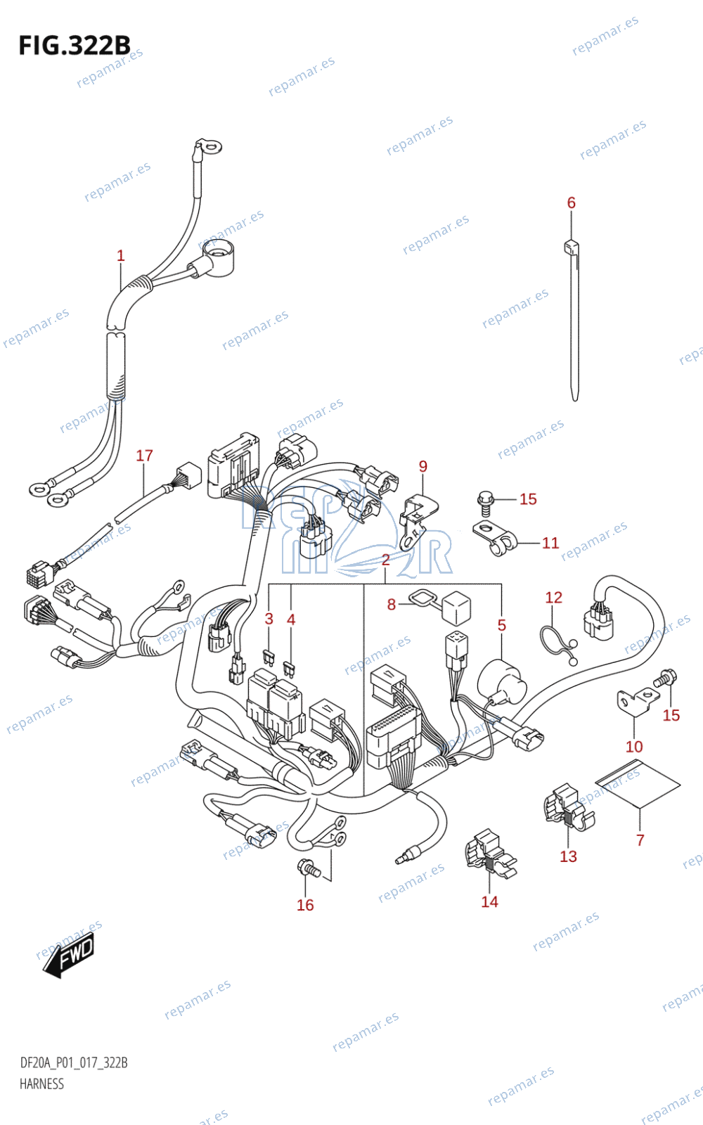 322B - HARNESS (DF9.9BR:P01)