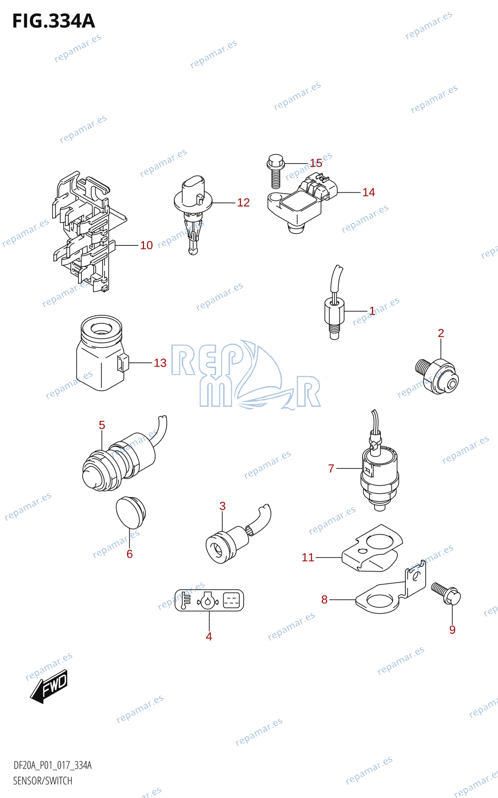 334A - SENSOR / SWITCH (DF9.9B:P01)