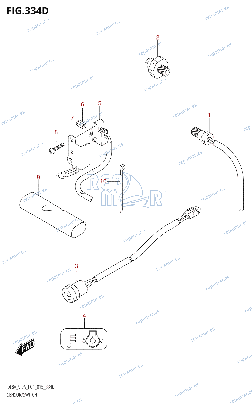 334D - SENSOR / SWITCH (DF9.9AR:P01)
