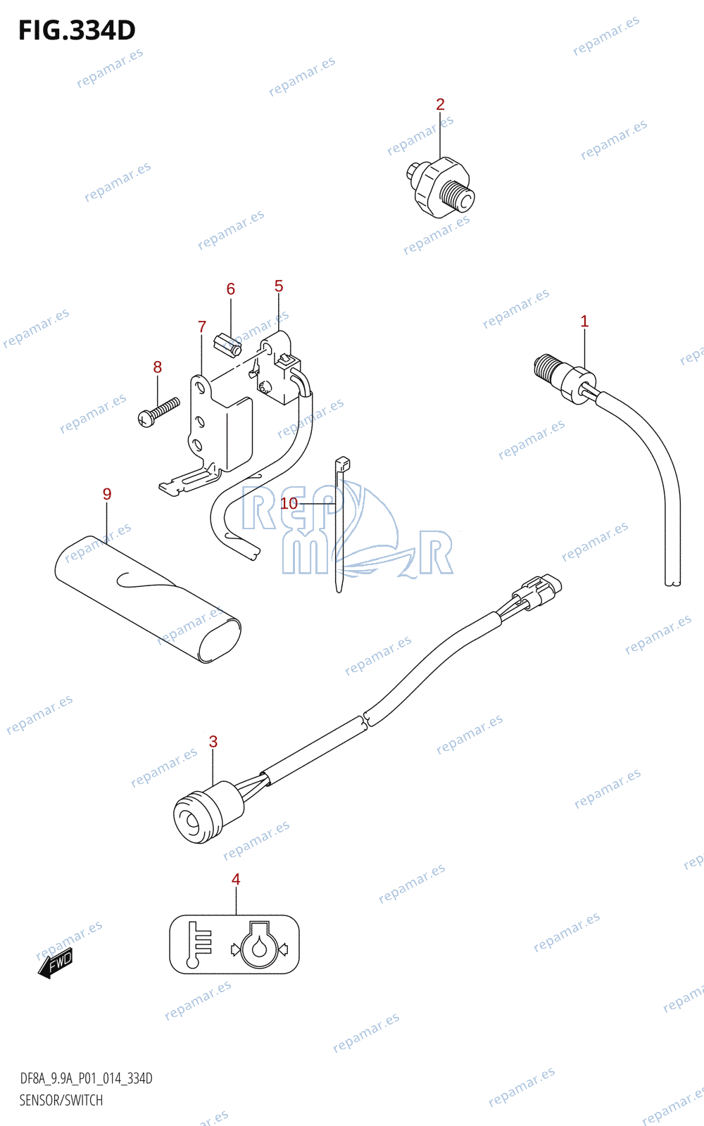 334D - SENSOR / SWITCH (DF9.9AR:P01)