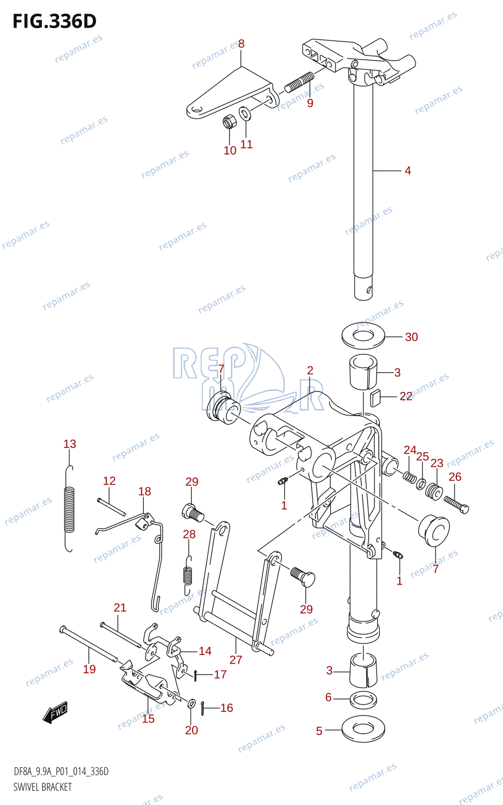 336D - SWIVEL BRACKET (DF9.9AR:P01)