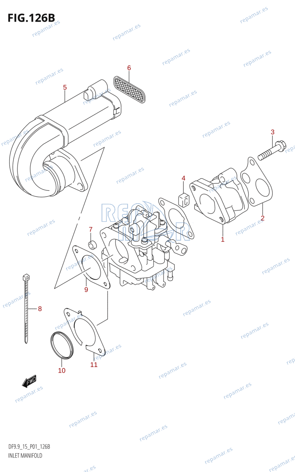 126B - INLET MANIFOLD (K5,K6,K7,K8,K9,K10,011)