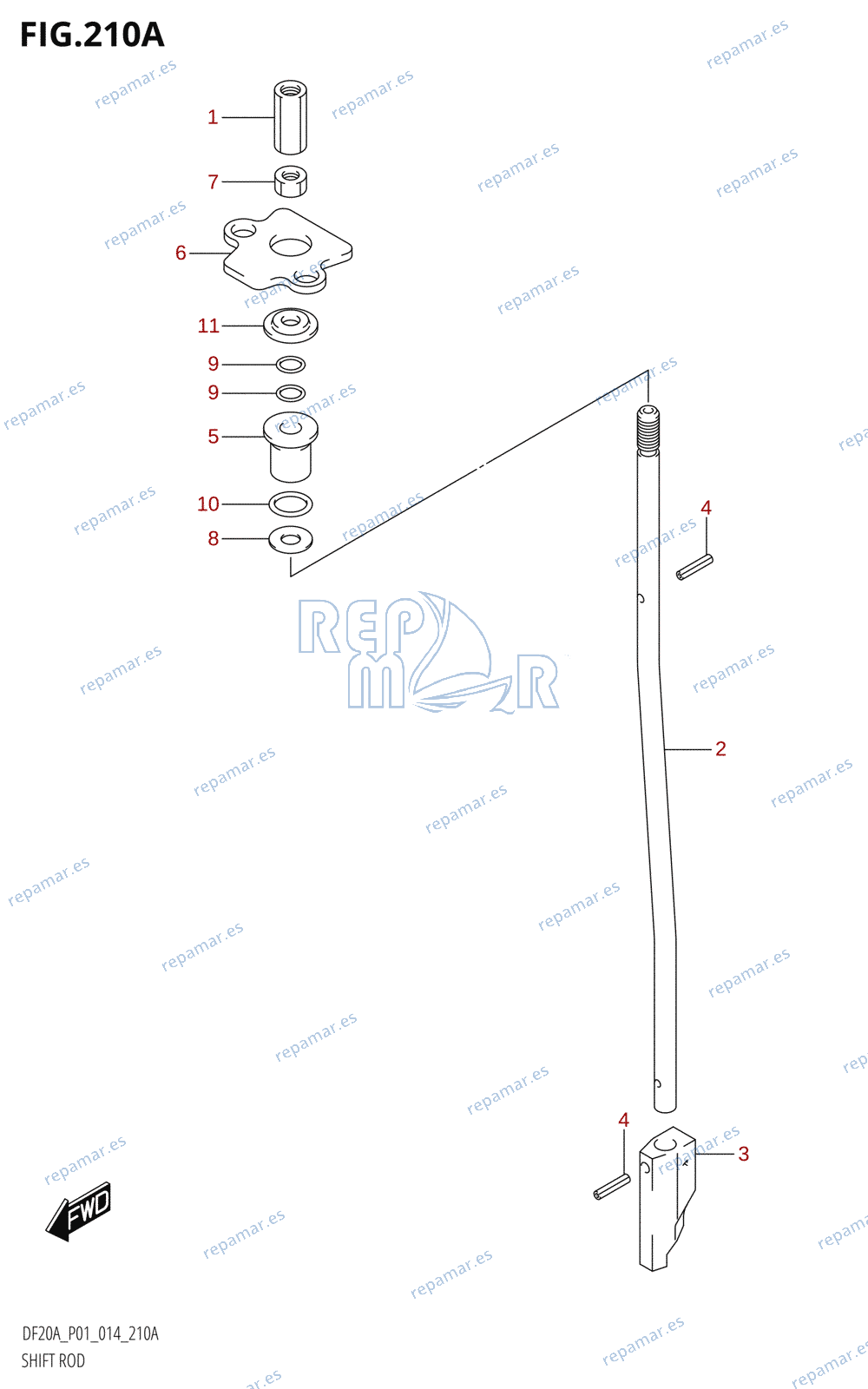 210A - SHIFT ROD