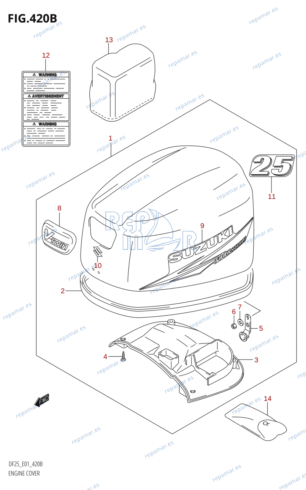 420B - ENGINE COVER (K10,011)