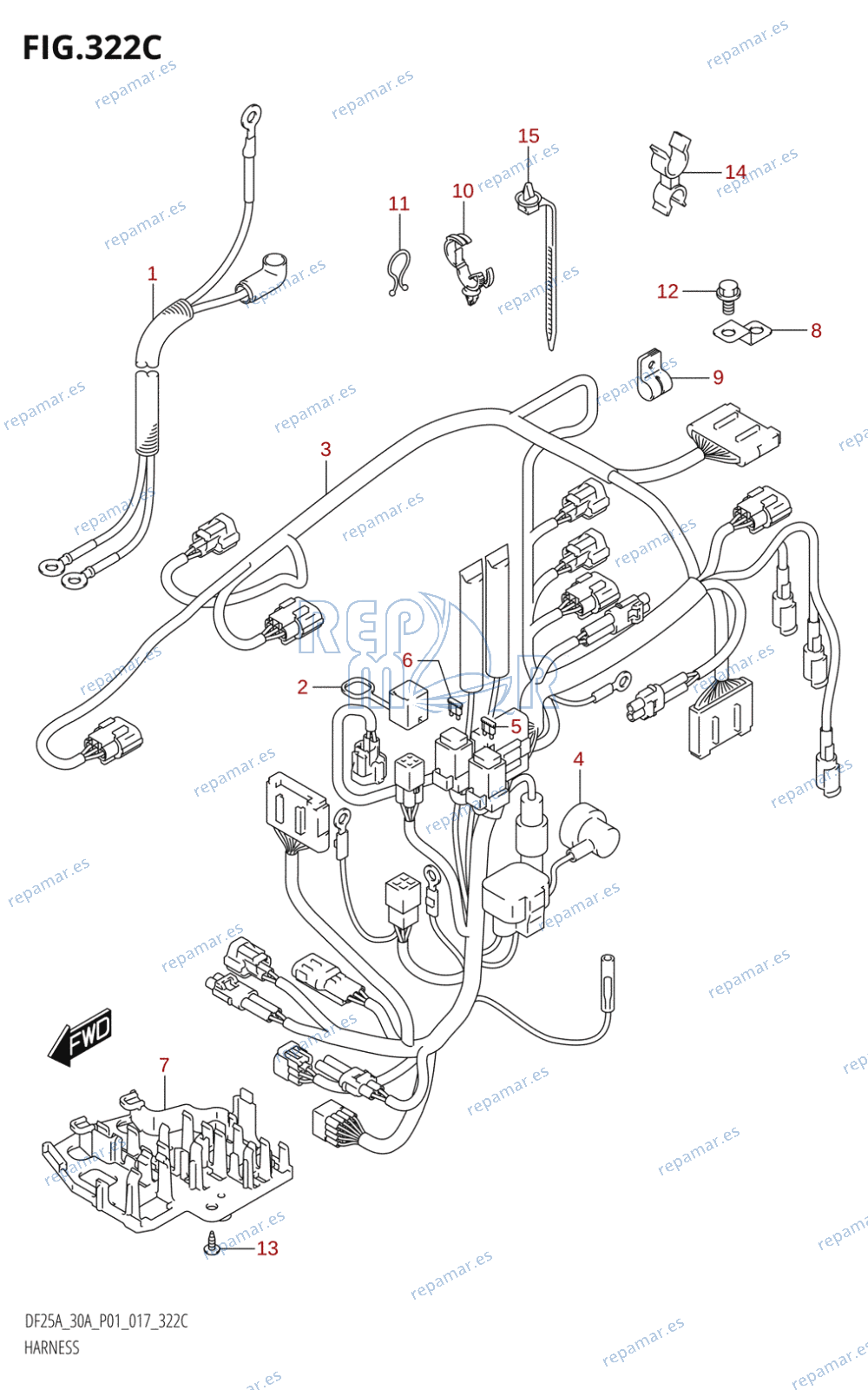 322C - HARNESS (DF25AT:P01)