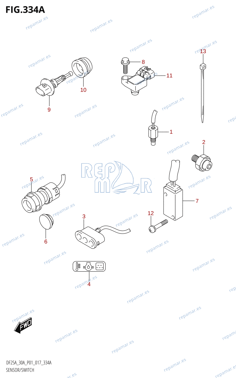 334A - SENSOR / SWITCH (DF25A:P01)