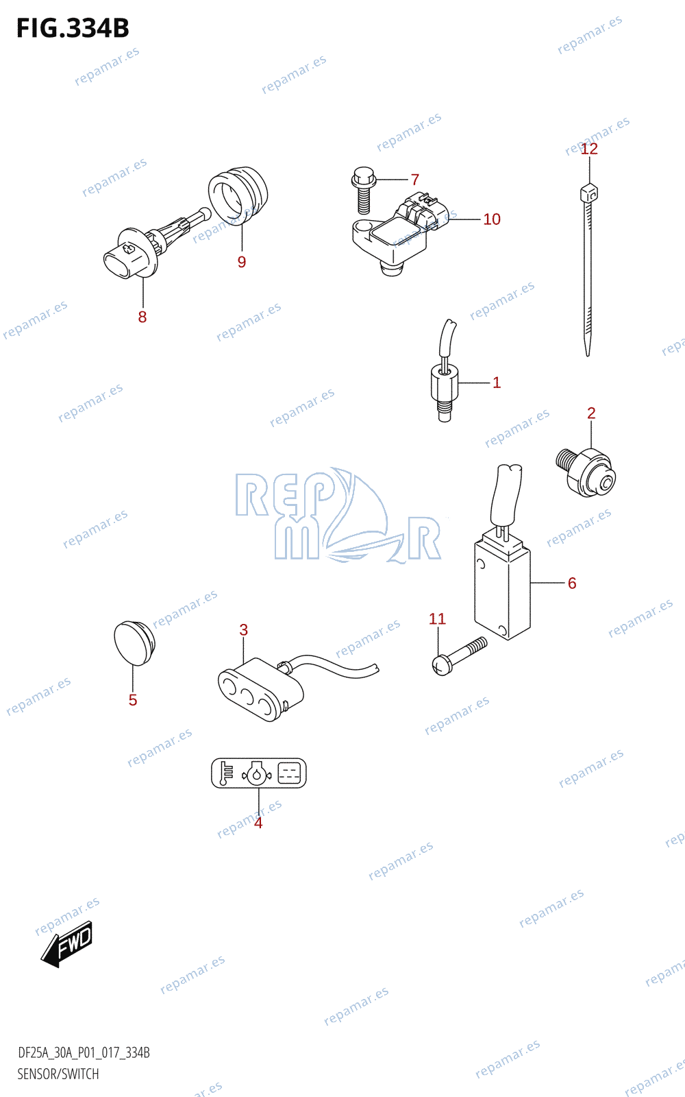 334B - SENSOR / SWITCH (DF25AR:P01)