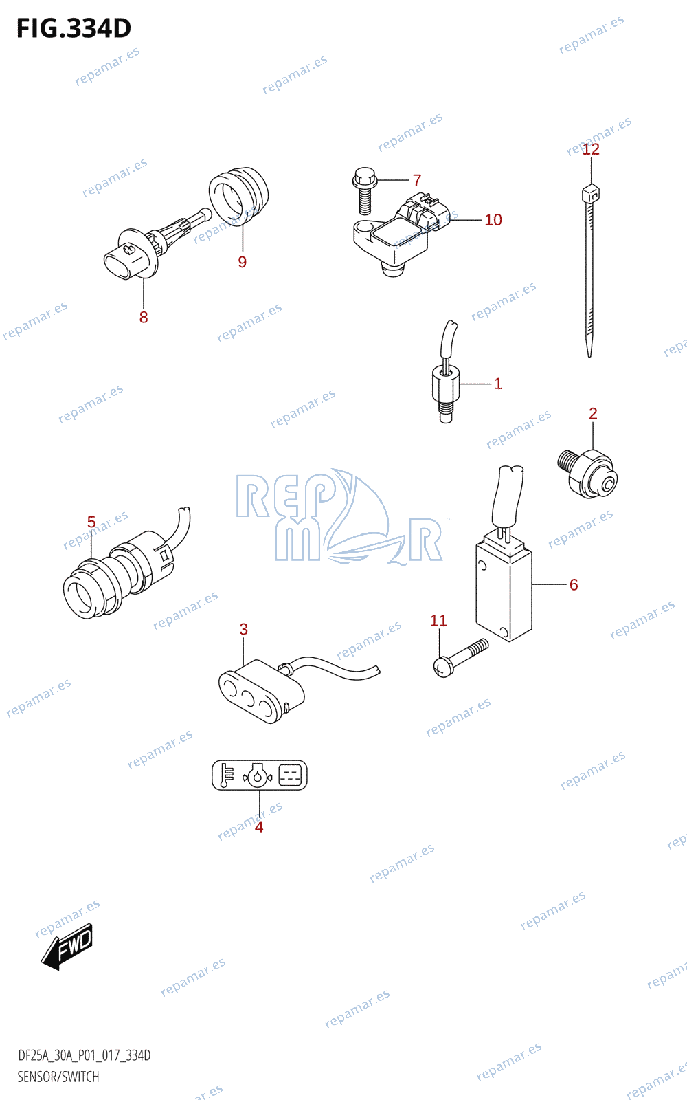 334D - SENSOR / SWITCH (DF25ATH:P01)