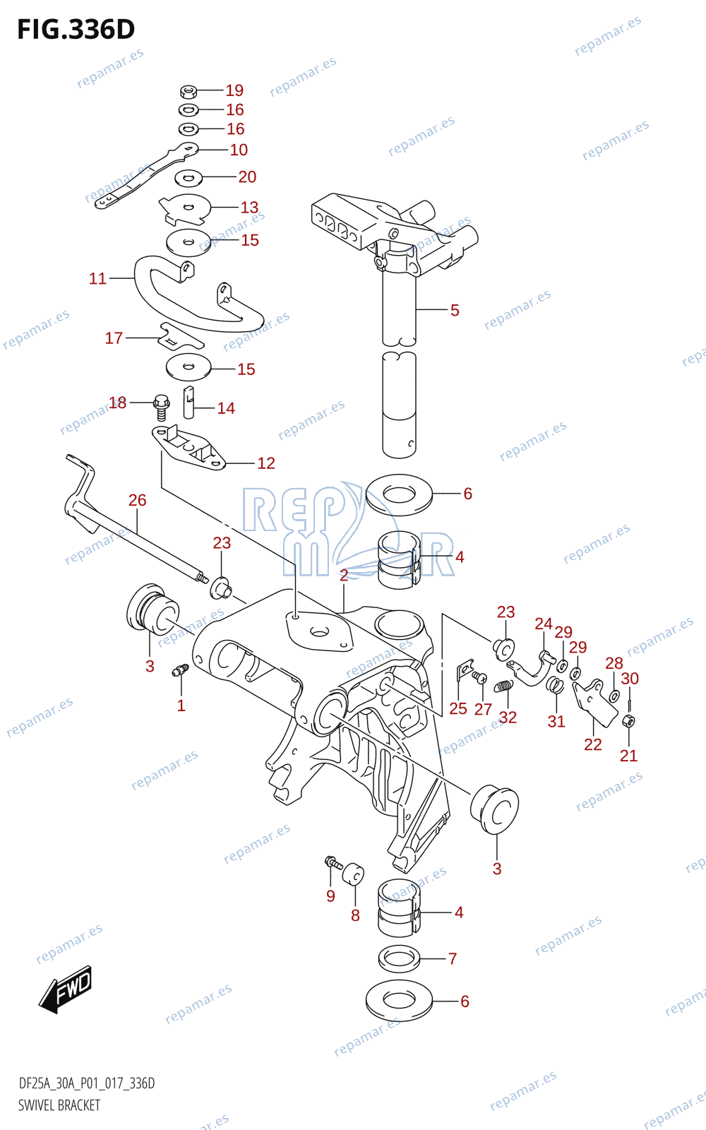 336D - SWIVEL BRACKET (DF25ATH:P01)