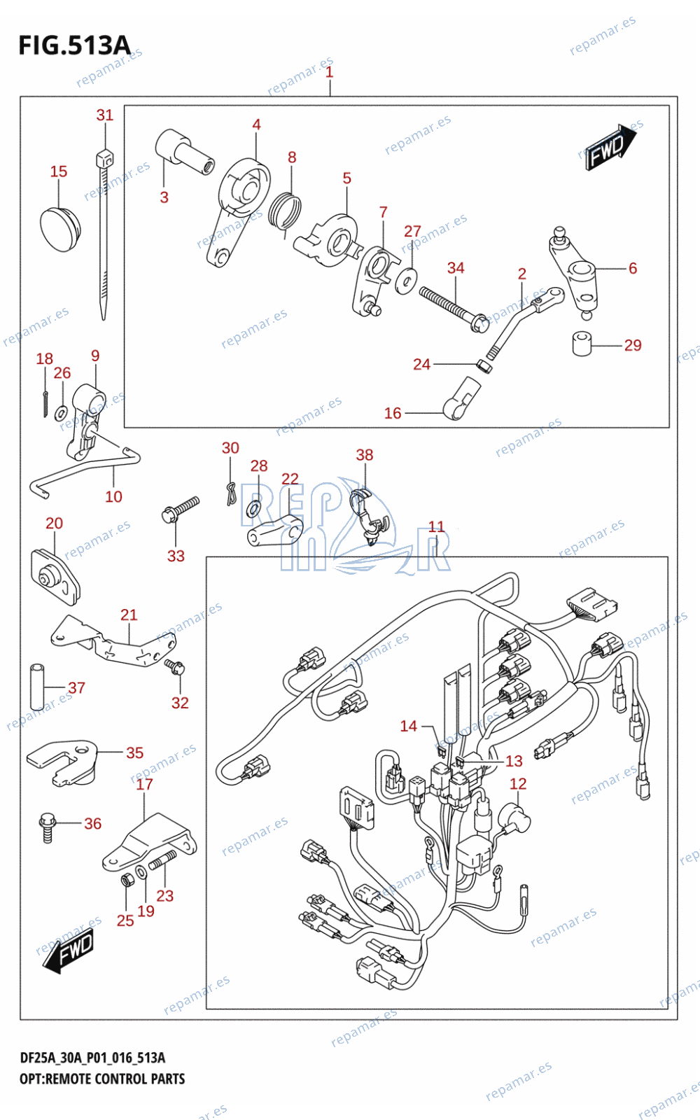 513A - OPT:REMOTE CONTROL PARTS (DF25A:P01)
