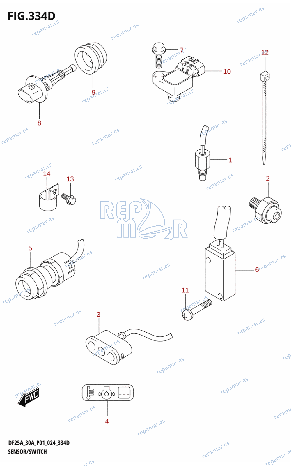 334D - SENSOR / SWITCH (DF30ATH)