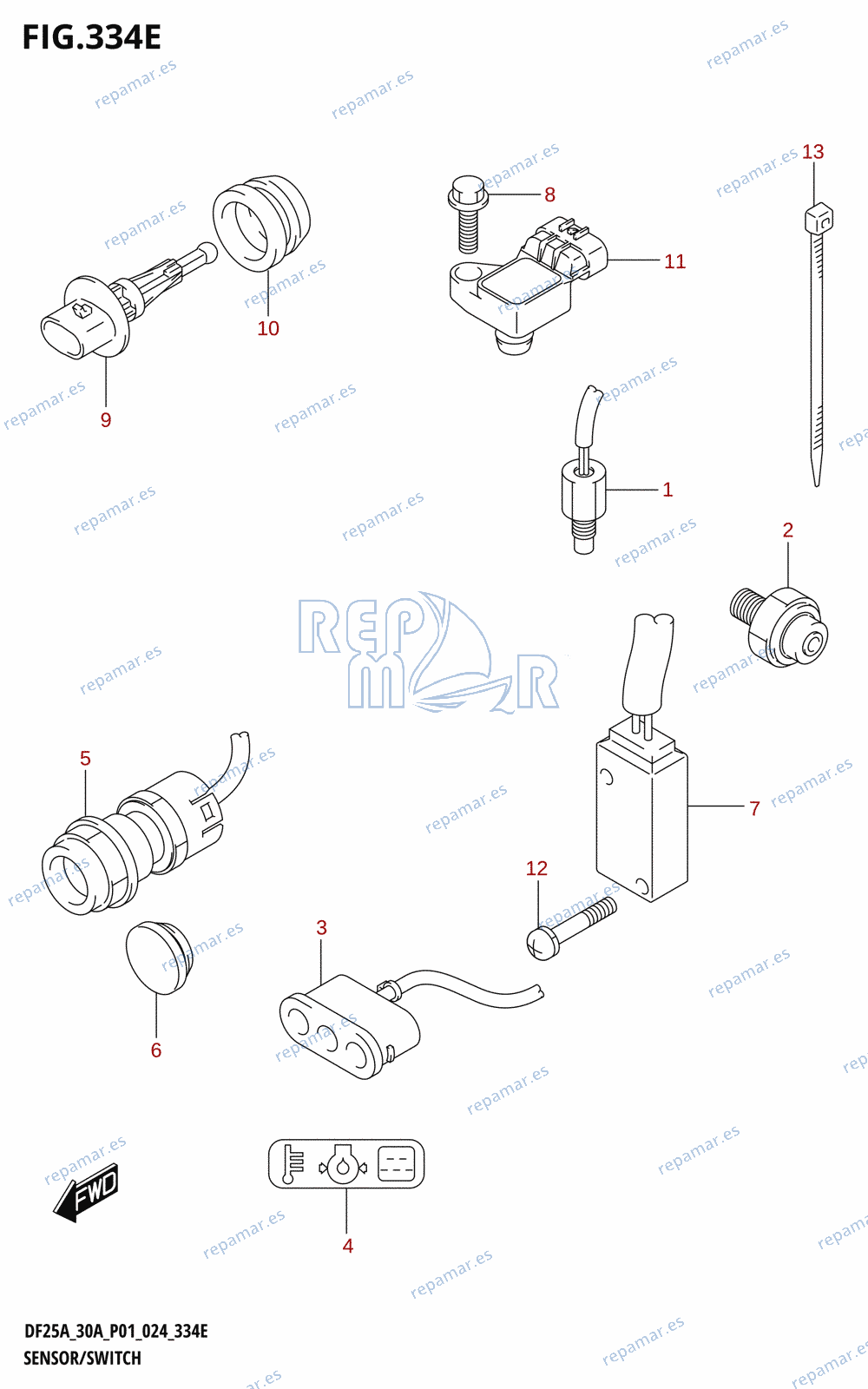 334E - SENSOR / SWITCH (DF30A)