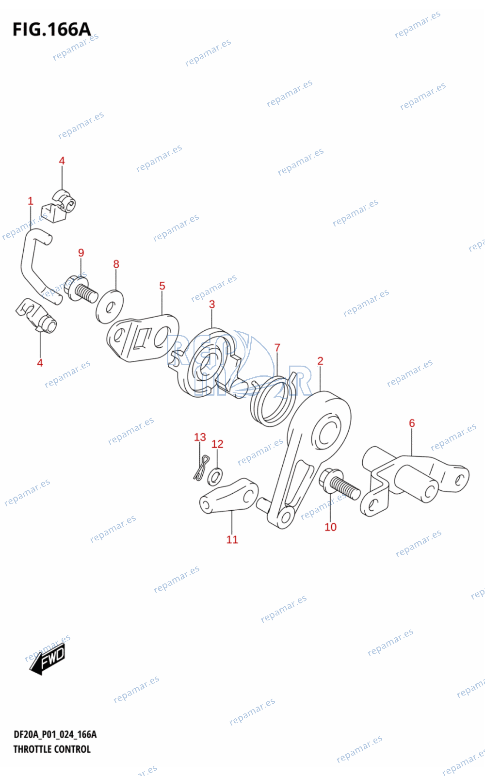 166A - THROTTLE CONTROL (DF9.9BR,DF15AR,DF15AT,DF20AR,DF20AT)
