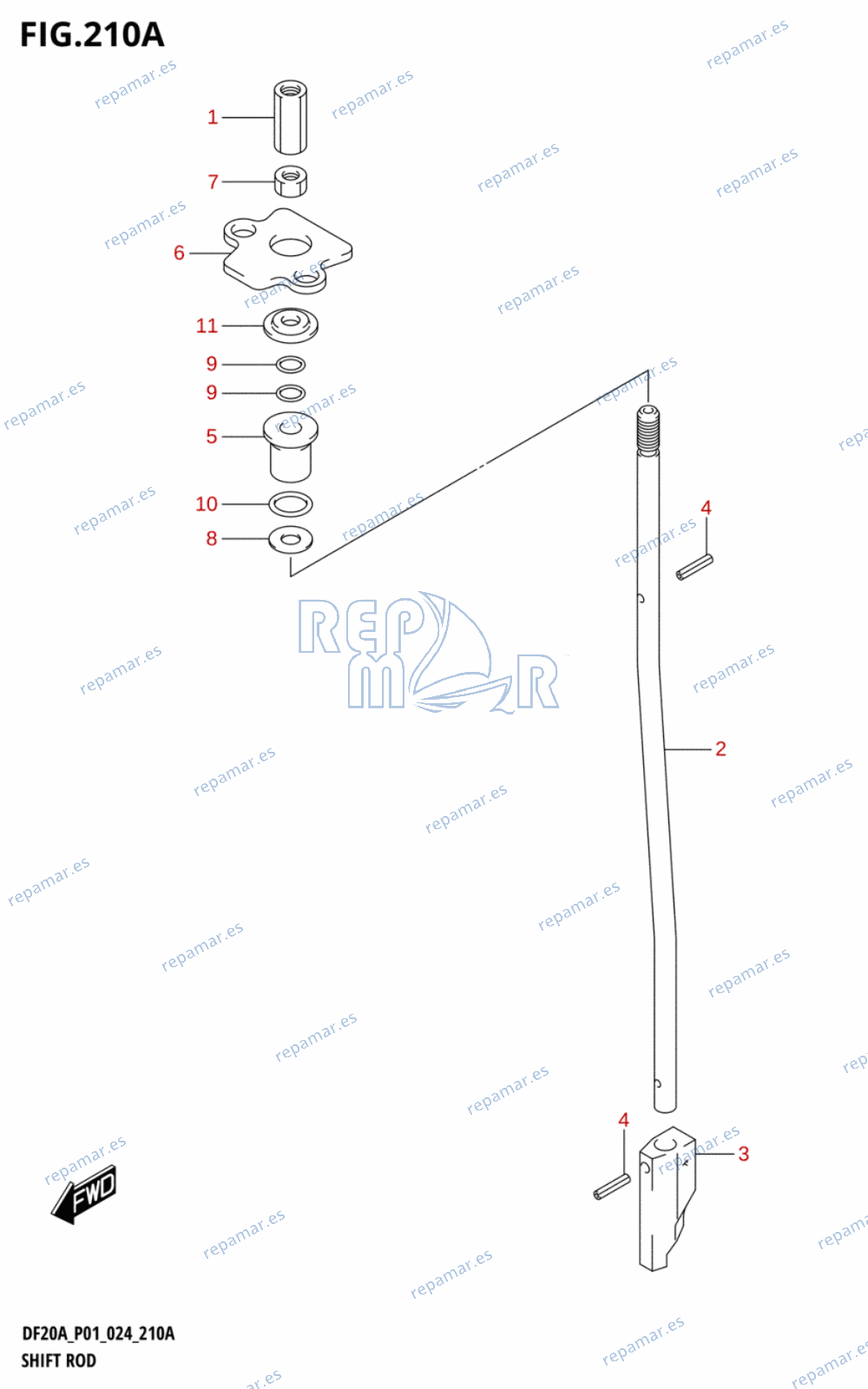 210A - SHIFT ROD
