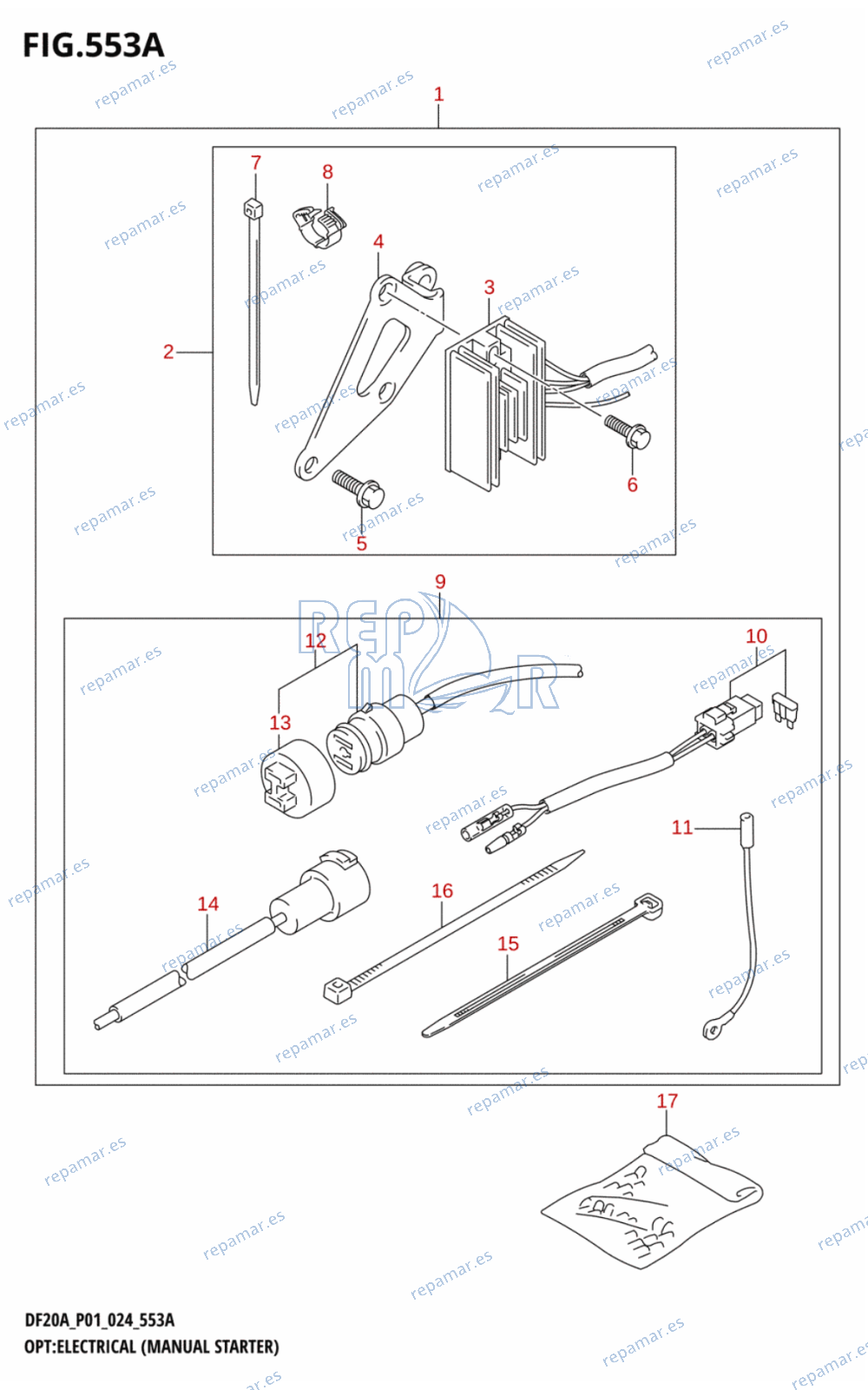 553A - OPT:ELECTRICAL (MANUAL STARTER) ((DF9.9B,DF15A,DF20A):M-STARTER)