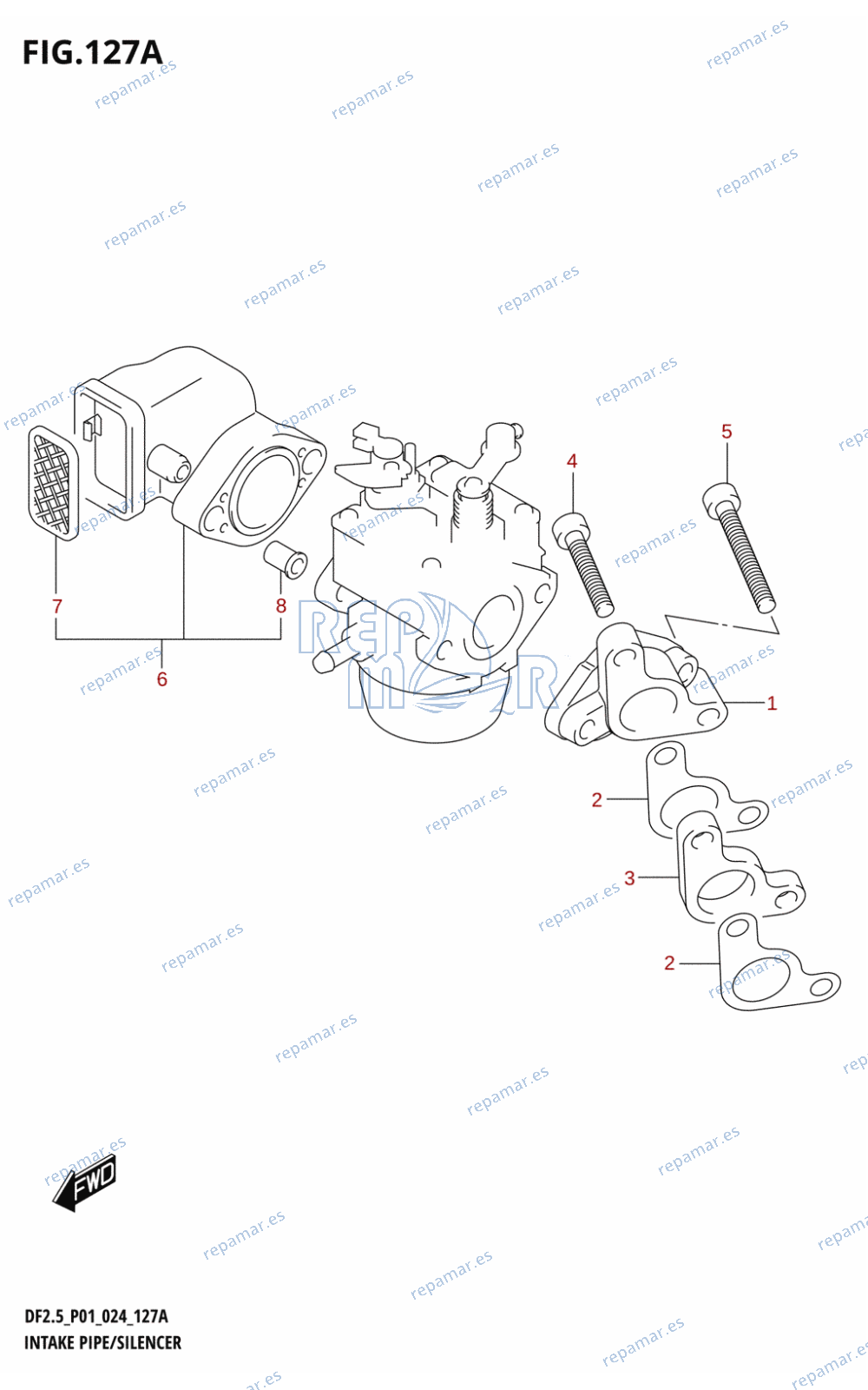 127A - INTAKE PIPE / SILENCER