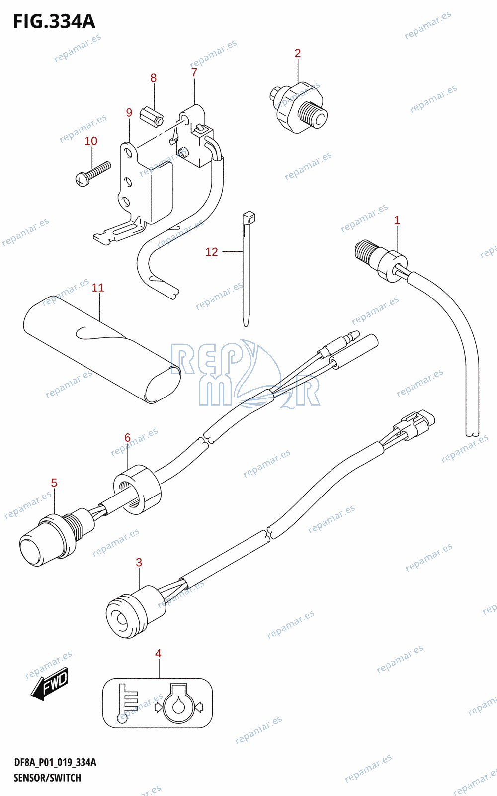 334A - SENSOR / SWITCH (DF8A,DF9.9A)