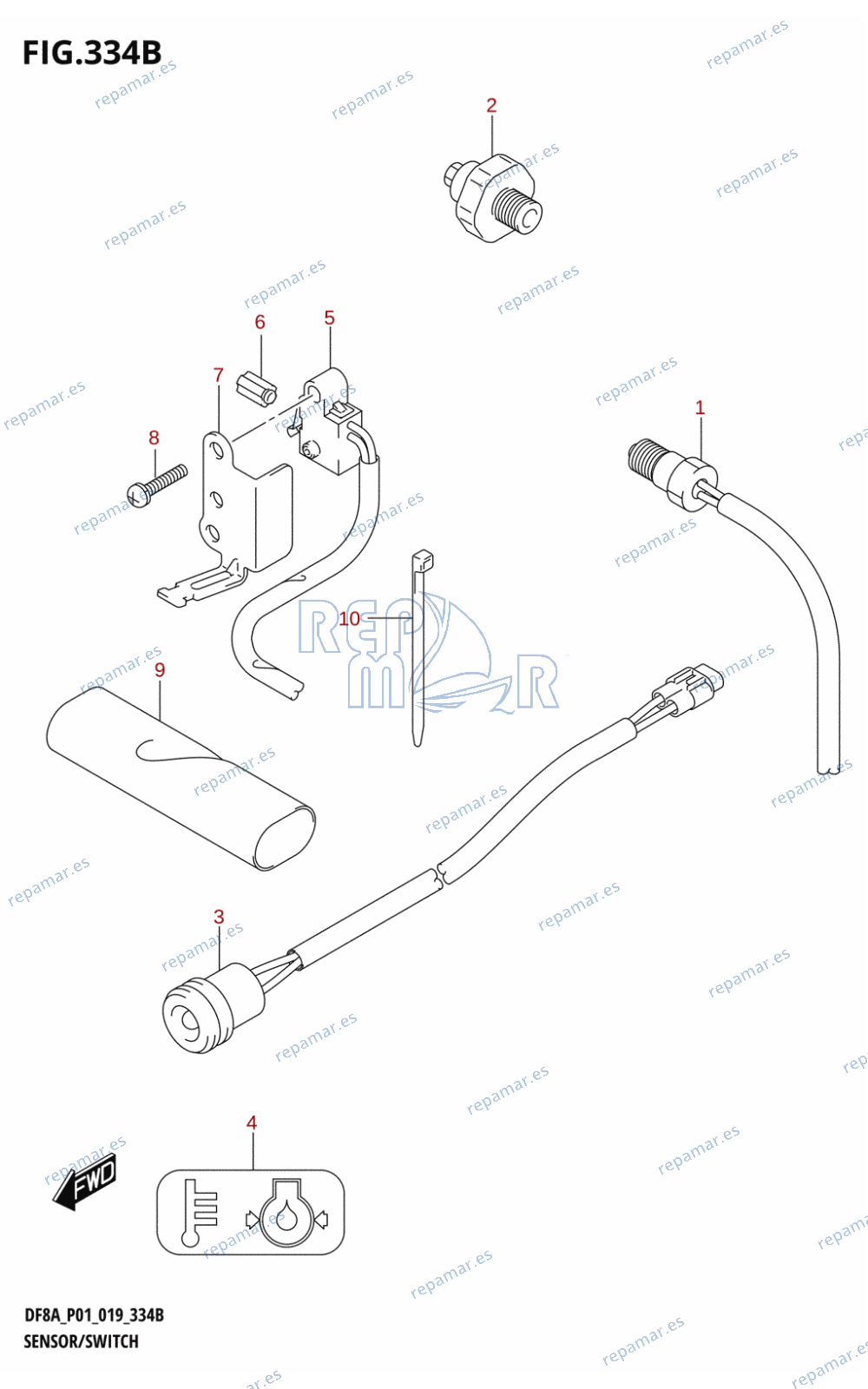 334B - SENSOR / SWITCH (DF8AR,DF9.9AR)